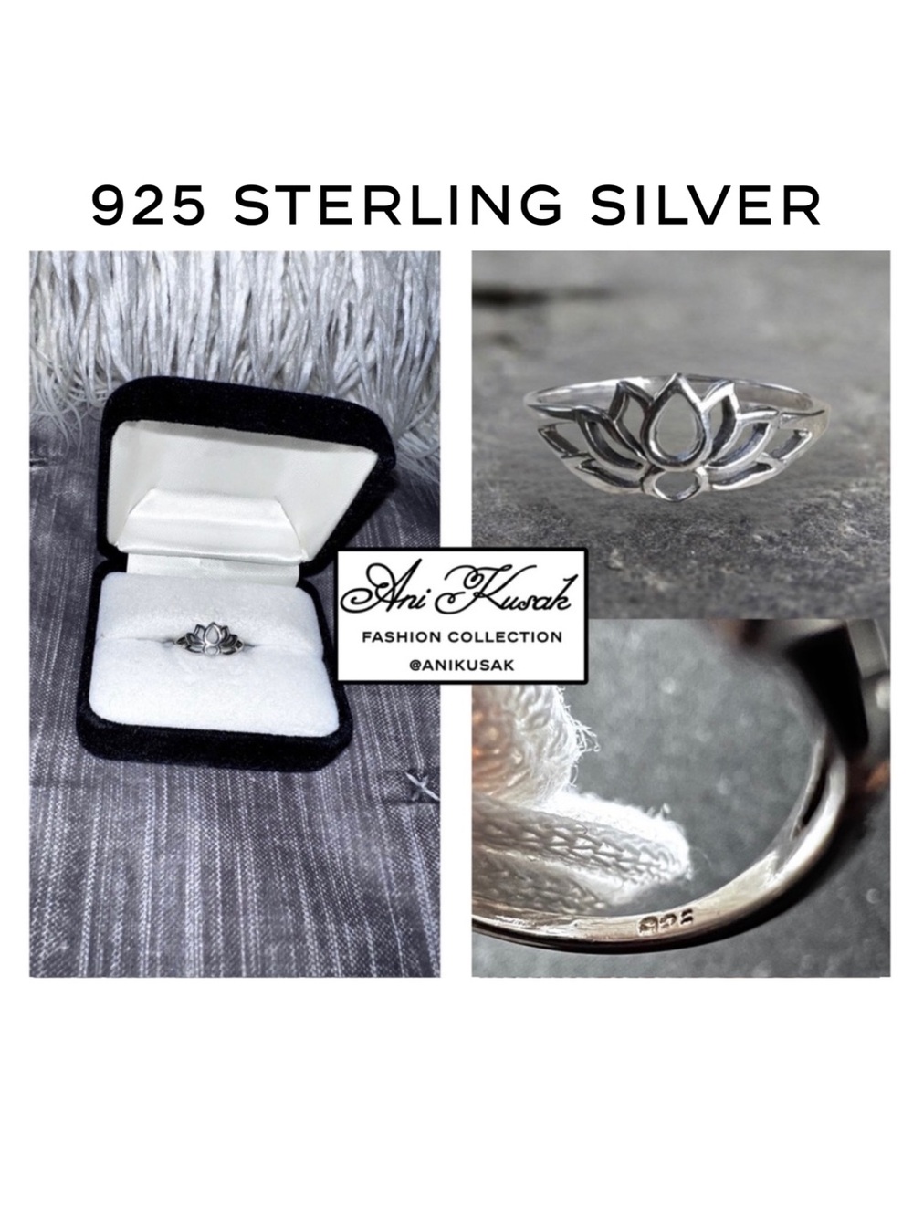 925 Sterling Silver Lotus Flower Ring Size 3 (Open To Reasonable Offers)
